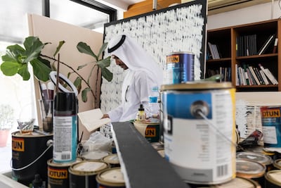 Al Haj's latest work is a reflection of his home country amid conflict. Antonie Robertson / The National