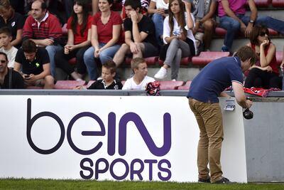 BeIN Sports channels were removed from Etisalat e& platforms at the beginning of this month. AFP