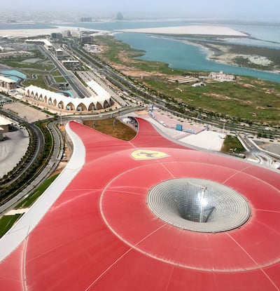Ferrari World Abu Dhabi was the first theme park to open on Yas Island in November 2010. Liz Claus / The National