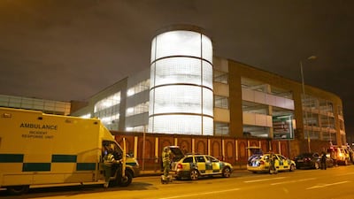 Dozens of ambulances rushed to the scene in Manchester to remove the wounded. Getty Images