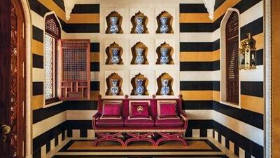 This entrance hall in a Kuwait home highlights Alidad's textured, intricate style and combines masculine and feminine elements. 'I love the fine balance between the two and the mixture is a critical part of my work,' he says. Courtesy of Alidad