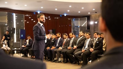 The Dubai Police Scholars Summit in London involved about 120 Emirati students in the UK on scholarships. Photo: Dubai Police Scholars Summit