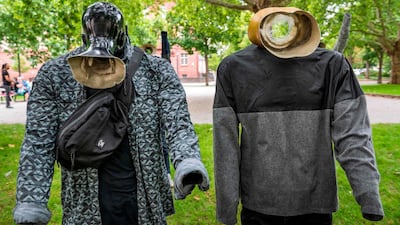 ‘Mute’ by Khaled Barakeh, a conceptual artist and activist from Damascus living in Berlin. AFP