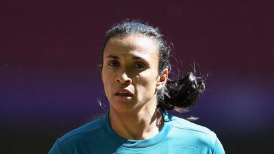 Marta's Brazil, the reigning six-time Copa America champions, will be backed up by other seasoned veterans including fellow striker Cristiane, goalkeeper Andreia and midfielder Formiga at the Women's World Cup. (Photo by Julian Finney/Getty Images)