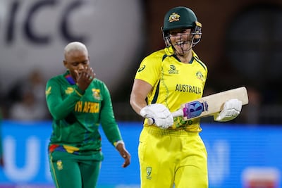 Australia's Grace Harris after winning their group match against South Africa in the 2023 T20 World Cup. AFP