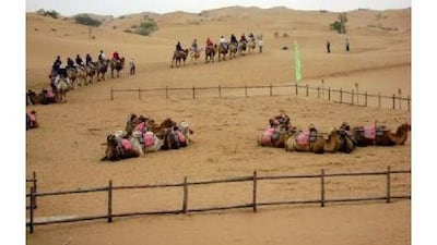 Controlling the spread of the Tengger desert in Ningxia province is necessary to keep railways open and to protect the Yellow River.