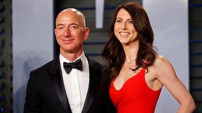 Amazon chief executive Jeff Bezos with his former wife MacKenzie Bezos. The couple are now divorced. Reuters