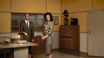 Erwin Olaf’s Rain – The Boardroom, part of his exhibition High Tension.