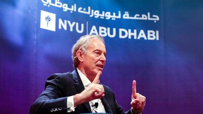 Tony Blair spoke to a class at NYUAD, telling students that the leaders of the future needed to be open-minded. Christopher Pike