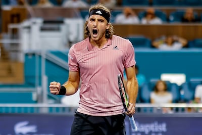 Stefanos Tsitsipas needed three sets to beat JJ Wolf. EPA