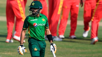 Pakistan captain Babar Azam after being dismissed in Rawalpindi. AFP