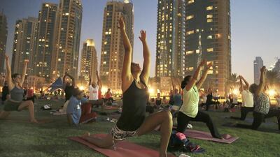 XYoga will promote the practice in ‘a uniquely Dubai way’ and a number of events are planned for next year. Sarah Dea / The National