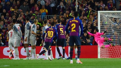 Lionel Messi, Barcelona v Liverpool, May 2019: He may be small but it doesn’t mean the Argentine can’t ping one in the top corner from 30 yards as he did in the Champions League semi final. It was a glorious, arcing strike on a night when Messi was at his imperious best. He scored his 50th free-kick this week against Valladolid. Liverpool FC via Getty Images
