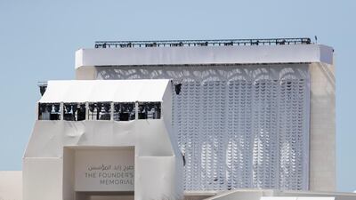 The Zayed Memorial seen from Corniche Road. Reem Mohammed / The National