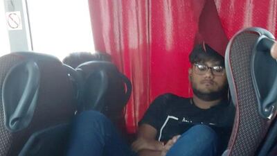 A photograph of Zidan Firoz Pathan taken by his mother Reshma Pathan minutes before a bus crash in June 2019 in Dubai. Courtesy Zidan Firoz Pathan