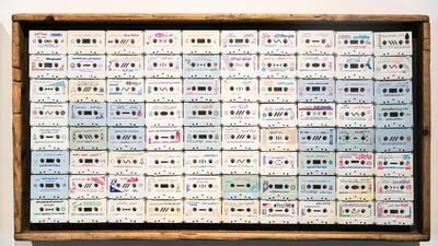 Maha Malluh's work displayed at Jameel Arts Centre. Photo: Reem Mohammed / The National