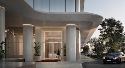 The Residences Dorchester Collection Dubai lobby. Courtesy Omniyat