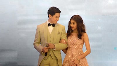 Alden Richards and Maine Mendoza at Eat Bulaga’s Tamang Panahon show. Alecs Ongcal / Rappler.com