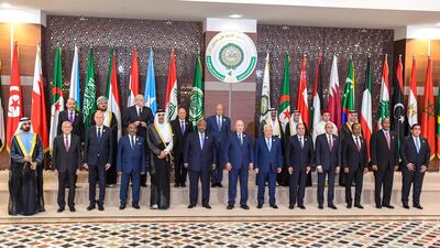 Arab leaders at the 31st Arab League summit in Algiers. EPA