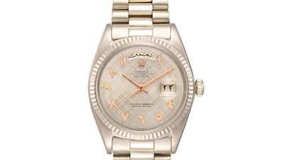 Rolex with Arabic numerals, at Christie's.
