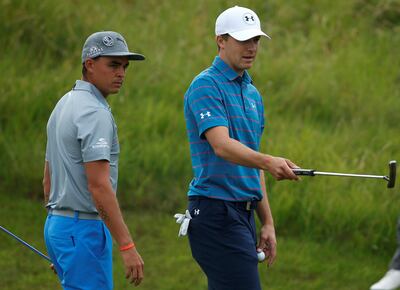 Jordan Spieth, right, has won two major titles, while Rickie Fowler is closer than he ever was to winning his first. Paul Childs / Reuters