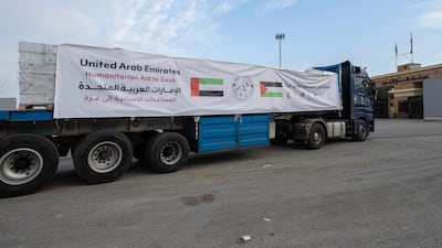 The UAE has sent crucial aid to support children in Gaza. Photo: Wam