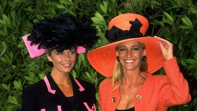 Ascot visitors' outfits in 1982. Photo: Allsport