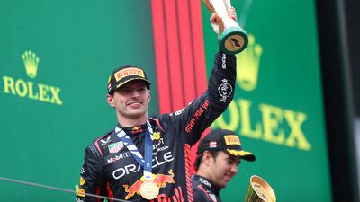 Max Verstappen after winning the Austrian Grand Prix at Red Bull Ring in Spielberg, on July 2, 2023. Getty