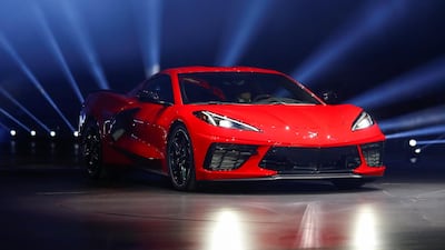 General Motors unveils its redesigned mid-engine C8 Corvette, the 2020 Chevrolet Corvette Stingray. Reuters