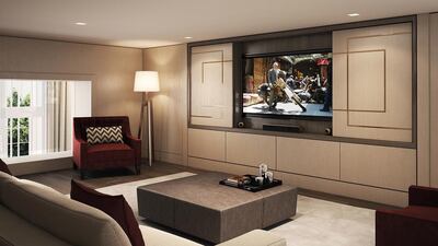The Mayfair media room. Courtesy Redrow Homes
