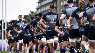 Ireland training at Arcs Urayasu Park on Thursday. AFP