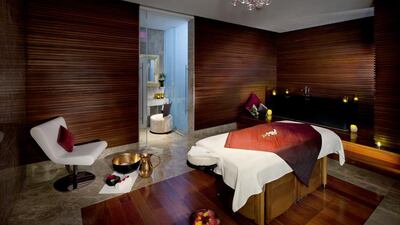 The spa treatment room at Jumeirah at Etihad Towers. Courtesy Jumeirah at Etihad Towers