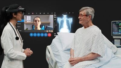 Microsoft says HoloLens 2 in health care will be able to enhance patient treatment. Photo: Microsoft
