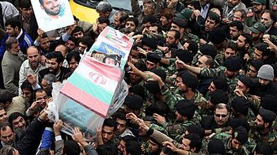 Mourners carry the coffin of an Iranian major general, Hassan Moqaddam, last week. He was one of 17 Revolutionary Guards killed in a munitions blast, which Iran said was caused during weapons research.