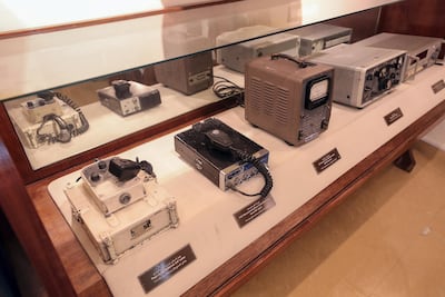 Early equipment used by the Dubai Police on display at the Dubai Police Museum. Chris Whiteoak / The National