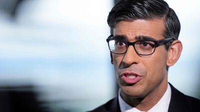 British Prime Minister Rishi Sunak during the Council of Europe summit in Reykjavik, Iceland, on May 16. AFP