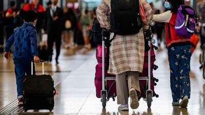 Passengers at Berlin Brandenburg Airport. AFP
