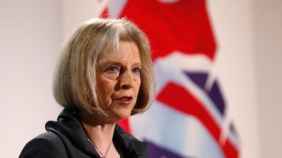 Ms May, when she was home secretary, at the Conservative Party's annual Spring Forum in 2012 in London