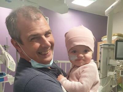 Adeline with her dad, Rob. Photo: Rob Evans