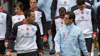 Fabio Capello, right, was not consulted before English Football Association dismissed John Terry from captaincy.