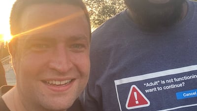 Mr McGill and 'Shaq', as he is known in basketball circles, took to the court.