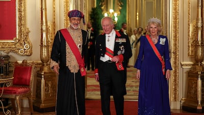 Sultan Haitham, King Charles and Queen Camilla. Getty Images