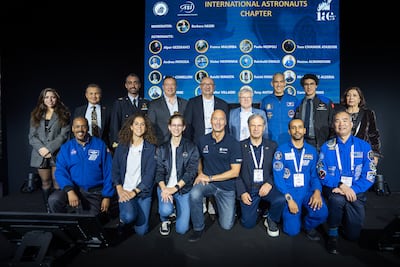A group of astronauts shared their observations from space during a panel discussion in Milan. Photo: IAC
