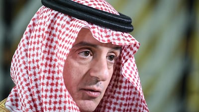 Saudi Arabia’s Minister of Foreign Affairs Adel Al Jubeir speaks to reporters at a European Union-Arab States ministerial meeting in Brussels. AFP file