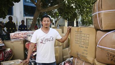 Bharat Rana and other members of the Nepalese community in the UAE have been gathering goods to send back to their earthquake stricken country. Lee Hoagland/The National