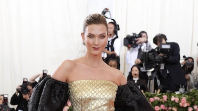 Model Karlie Kloss arrives at the 2019 Met Gala in New York on May 6. EPA