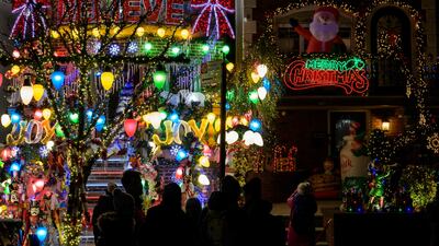 Dyker Heights residents leave their decorations up through the new year. AFP