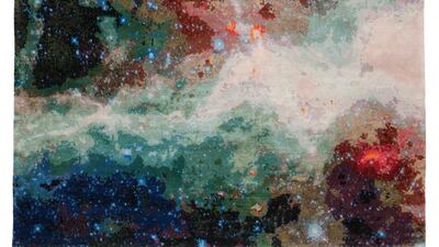 Based on images taken by the Hubble Space telescope, Kath’s stunning Spacecrafted series recreates images of space in almost photorealistic form. “Usually, a carpet would carry six or seven colours, max. But my Spacecrafted collection features 60 colours, in two materials,” Kath explains. Courtesy Jan Kath