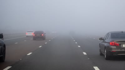 The murky weather stretched from Dubai to Sila in the west.