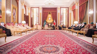 Saudi Arabia's Crown Prince Mohammed bin Salman Al Saud is received by Bahraini King Hamad bin Isa Al Khalifa in Manama, Bahrain. Reuters